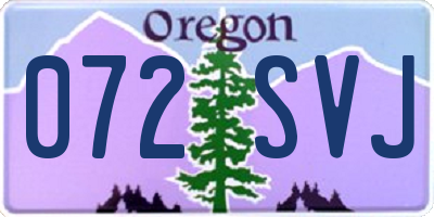 OR license plate 072SVJ