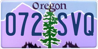 OR license plate 072SVQ