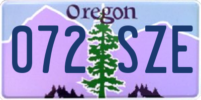 OR license plate 072SZE
