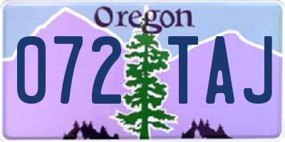 OR license plate 072TAJ