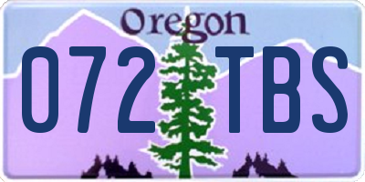OR license plate 072TBS