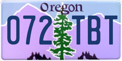 OR license plate 072TBT