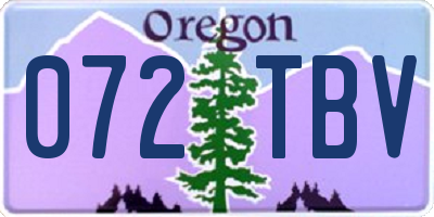 OR license plate 072TBV