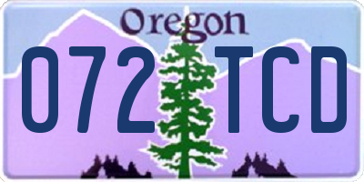 OR license plate 072TCD