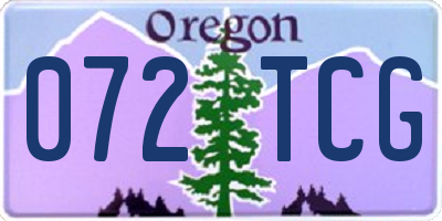 OR license plate 072TCG