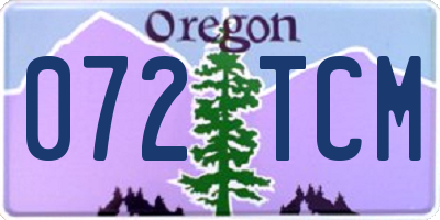OR license plate 072TCM