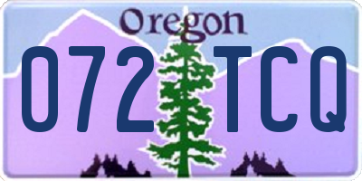 OR license plate 072TCQ