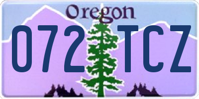OR license plate 072TCZ