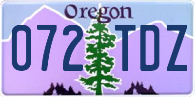 OR license plate 072TDZ