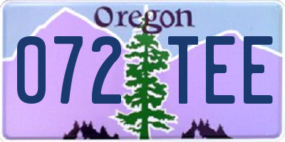 OR license plate 072TEE