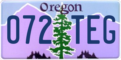 OR license plate 072TEG
