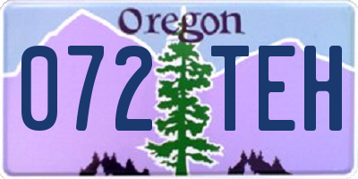 OR license plate 072TEH