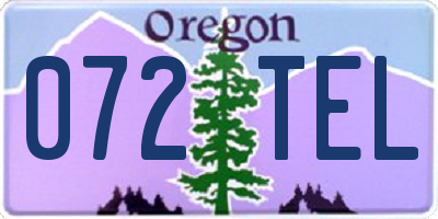 OR license plate 072TEL