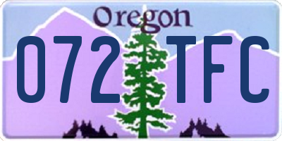OR license plate 072TFC