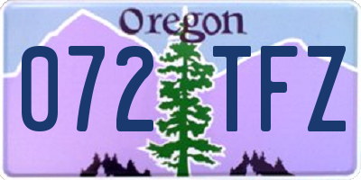 OR license plate 072TFZ