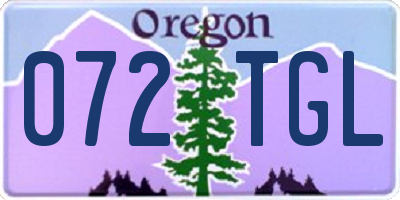 OR license plate 072TGL