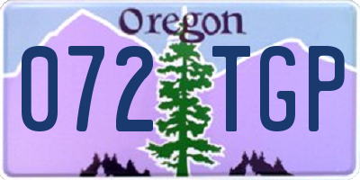 OR license plate 072TGP
