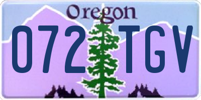 OR license plate 072TGV