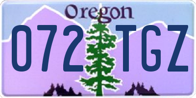 OR license plate 072TGZ