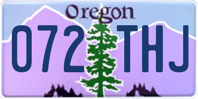 OR license plate 072THJ