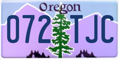 OR license plate 072TJC