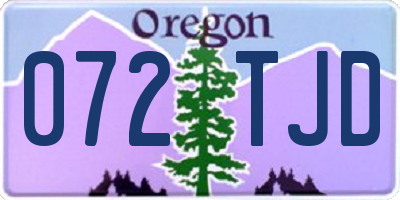 OR license plate 072TJD