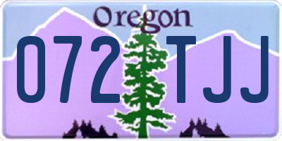 OR license plate 072TJJ