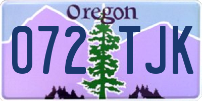 OR license plate 072TJK
