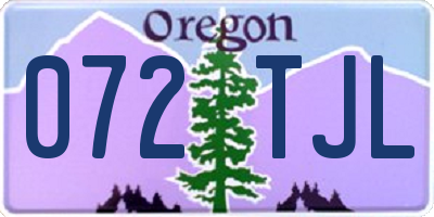 OR license plate 072TJL