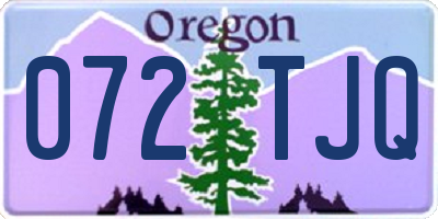 OR license plate 072TJQ