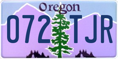 OR license plate 072TJR