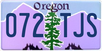 OR license plate 072TJS