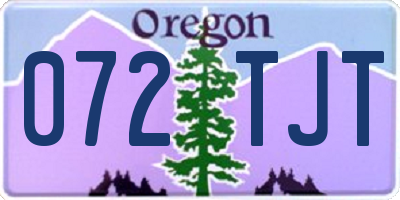 OR license plate 072TJT