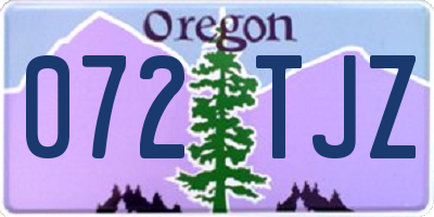 OR license plate 072TJZ