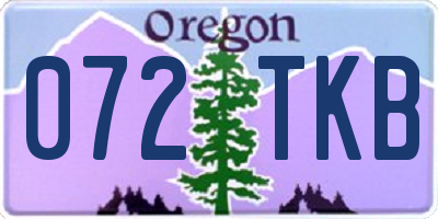 OR license plate 072TKB