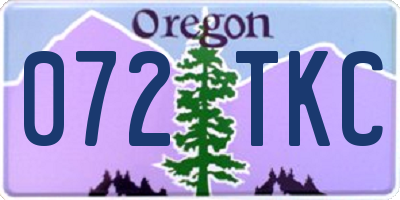 OR license plate 072TKC