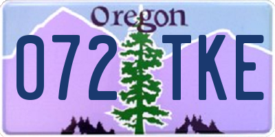 OR license plate 072TKE