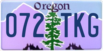 OR license plate 072TKG