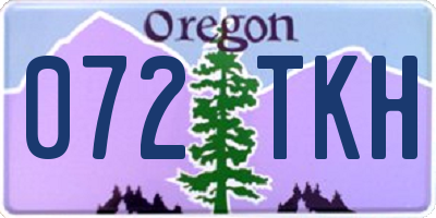 OR license plate 072TKH