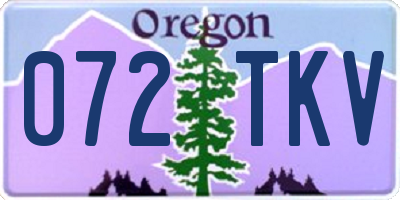 OR license plate 072TKV