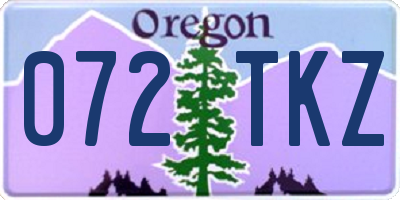 OR license plate 072TKZ