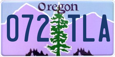 OR license plate 072TLA
