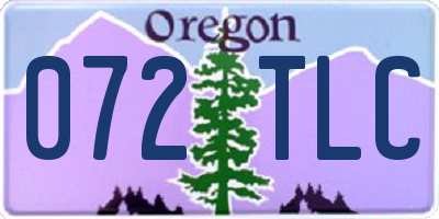 OR license plate 072TLC