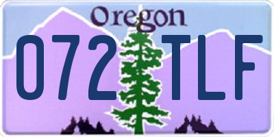 OR license plate 072TLF