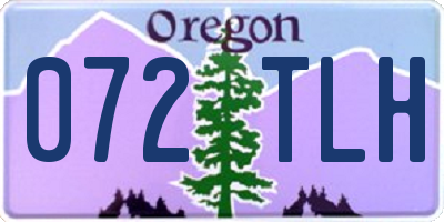 OR license plate 072TLH