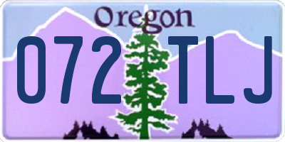 OR license plate 072TLJ