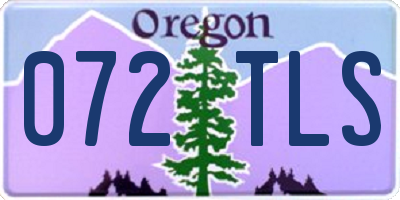 OR license plate 072TLS