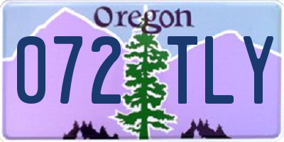 OR license plate 072TLY