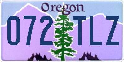 OR license plate 072TLZ