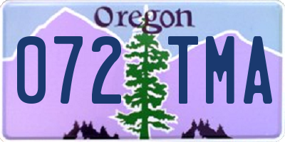 OR license plate 072TMA